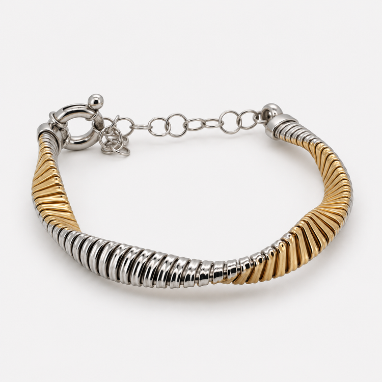Two-tone Spiral Bracelet