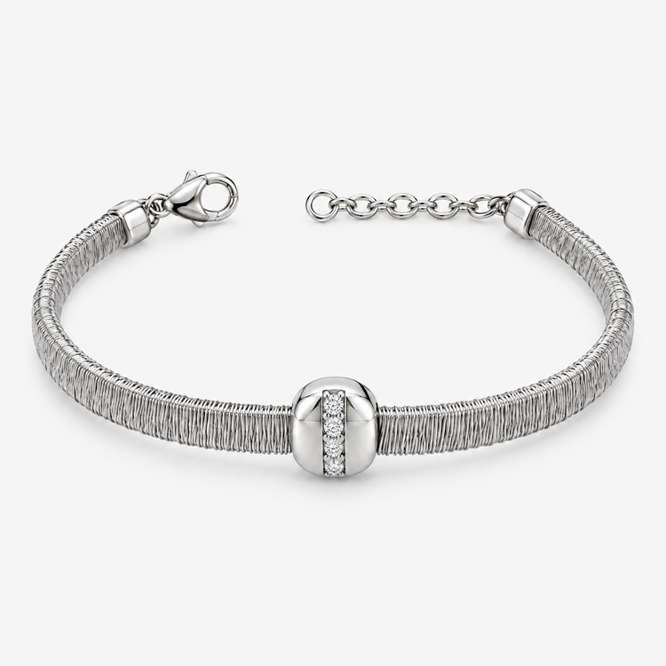 Sterling Silver Cushion-Accent Bracelet