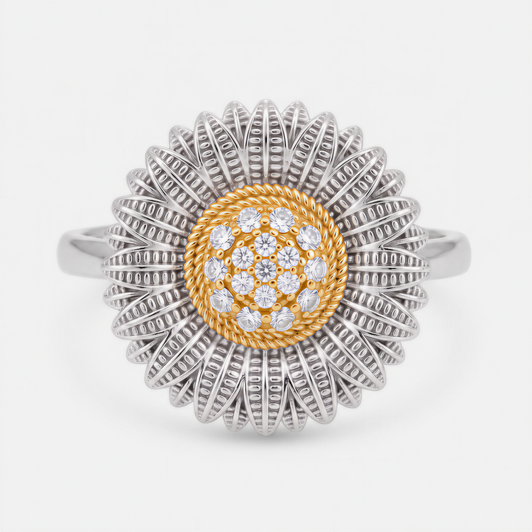 Two-tone Sunflower Ring