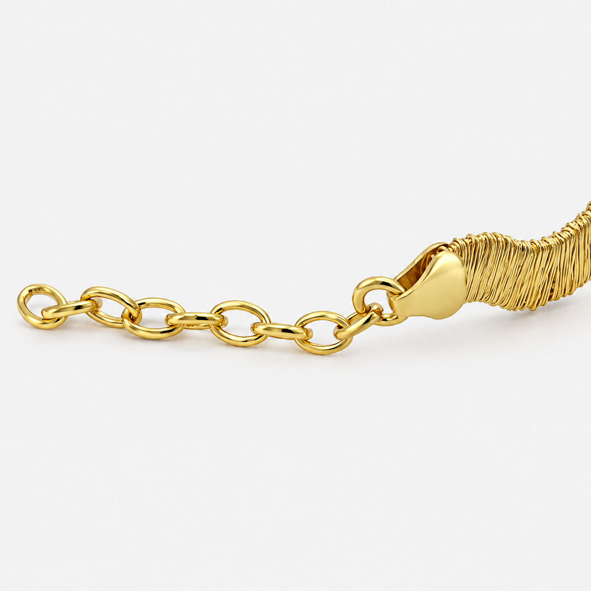RYBARA Gold-Plated Wave Bracelet — detail view