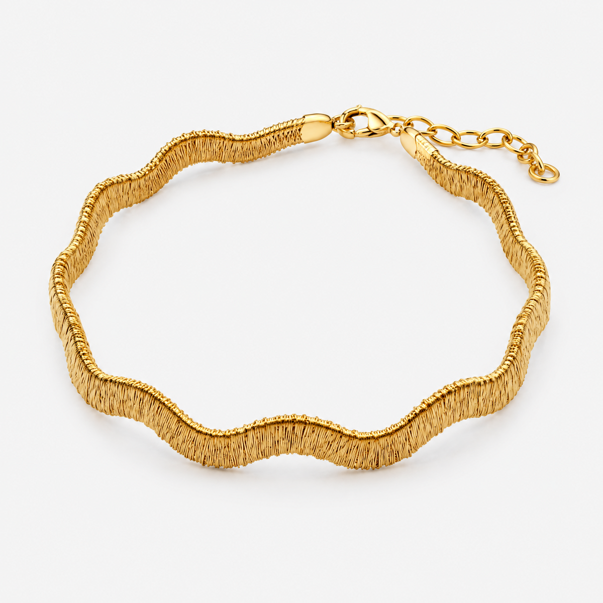 RYBARA Gold-Plated Wave Bracelet — detail view