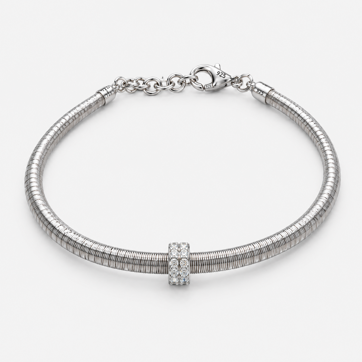 RYBARA Silver-tone Stone-Accent Chain — overall view