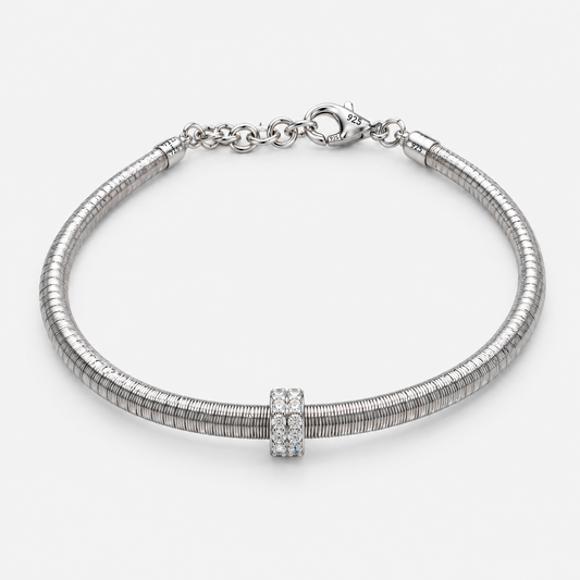 RYBARA Silver-tone Stone-Accent Chain — overall view