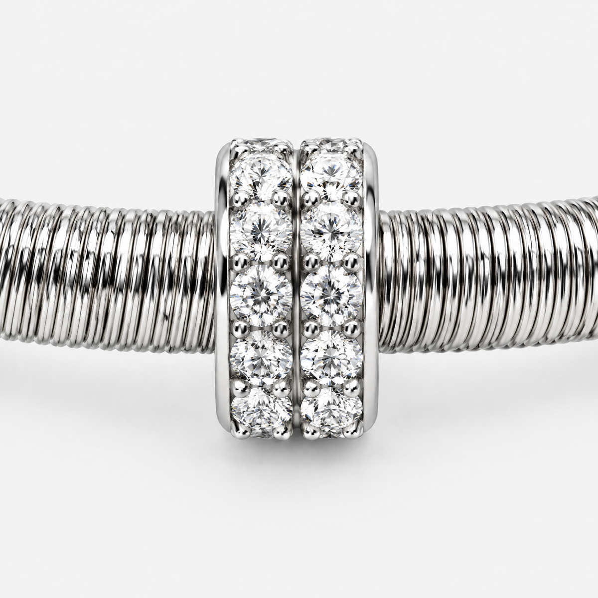 RYBARA Silver-tone Stone-Accent Chain — detail view