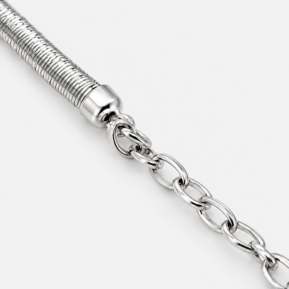 RYBARA Silver-tone Stone-Accent Chain — detail view